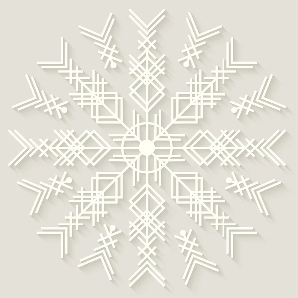 Découpe papier flocons de neige thème de Noël — Image vectorielle