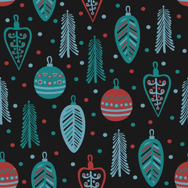 Fond sans couture pour l'hiver et le thème de Noël — Image vectorielle