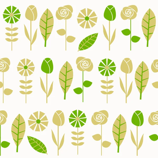 Seamless pattern with flowers. — Stock Vector