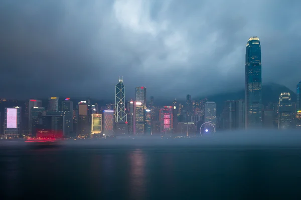 雾港-Hong 香港的维多利亚港 — 图库照片