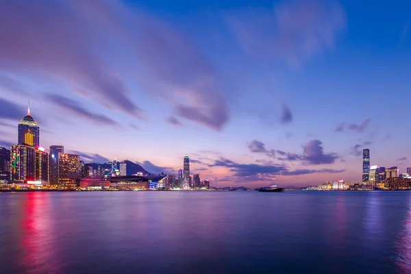 Twilight of Victoria Harbour, Hong Kong — Stock Photo, Image