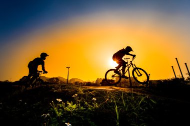 Dublör Bmx biniciler silüeti