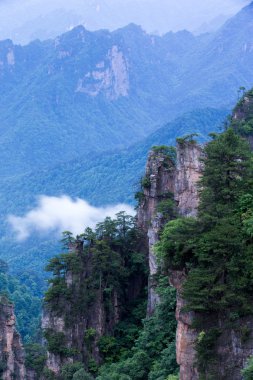 Mountain landscape of Zhangjiajie national park,China clipart