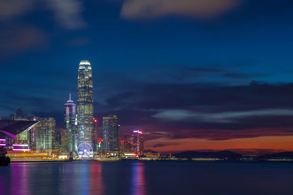 Victoria Harbour of Hong Kong at Twilight — Stock Photo, Image