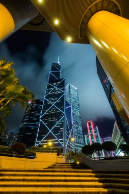 Hong kong iş bölgesinde, gece