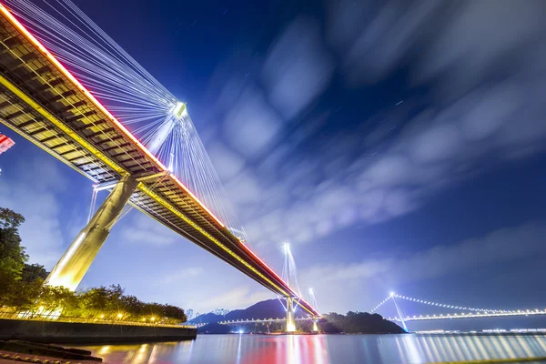 Ting Kau Bridge z Hong Kong w słoneczny dzień — Zdjęcie stockowe