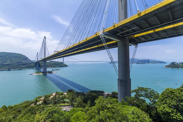 Ting Kau köprü Hong Kong güneşli gün