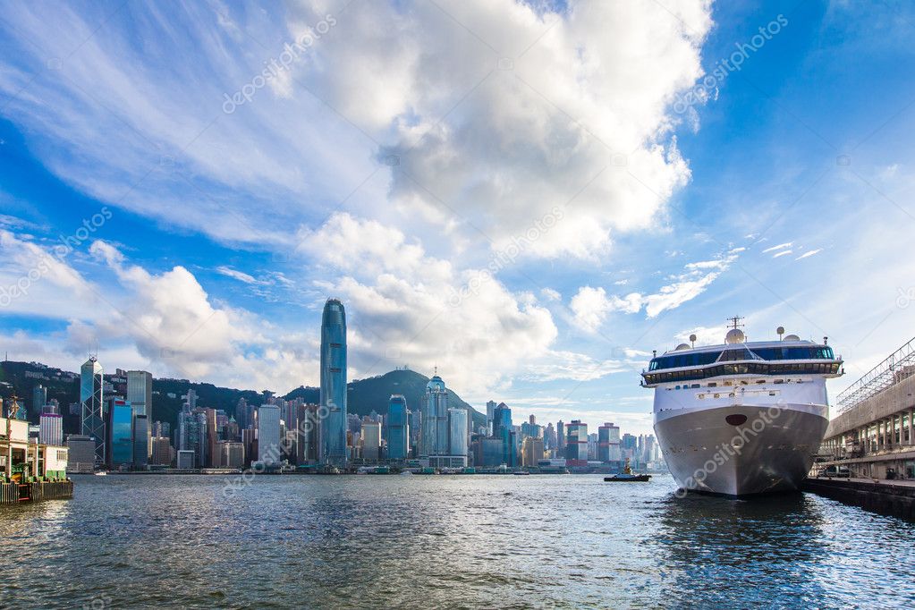 Cruise Terminal at Victoria Harbor of Hong Kong