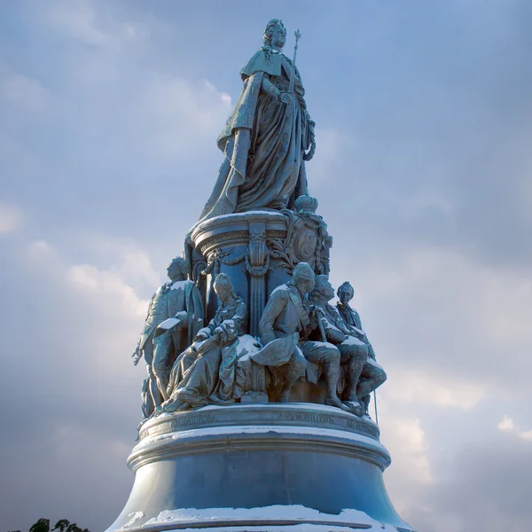 Pomník císařovny Catherine Ii (velké) v Petrohradu Stock Obrázky
