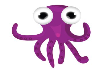 sevimli octopus karikatür