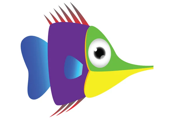 Carino cartone animato di pesce colorato — Vettoriale Stock