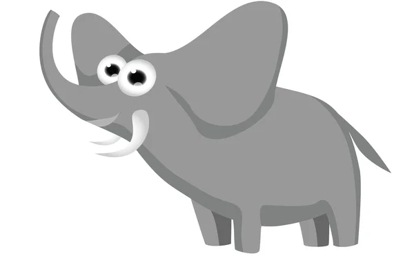 Olifant cartoon — Stockvector