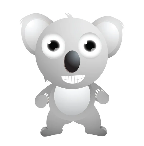 Linda caricatura koala posando — Vector de stock