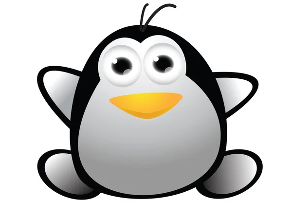 Sød baby pingvin tegneserie – Stock-vektor