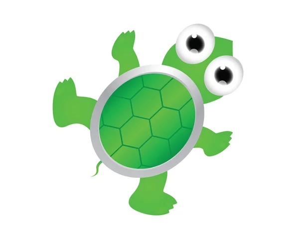 Mignon dessin animé tortue — Image vectorielle