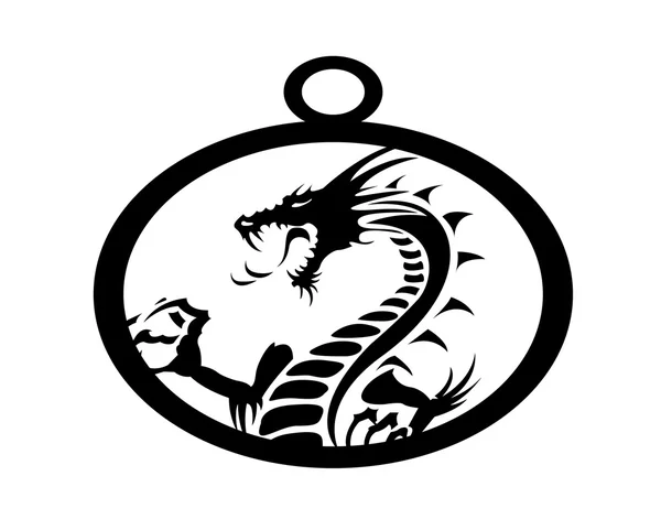 Dragón símbolo ilustración — Archivo Imágenes Vectoriales