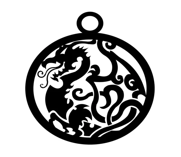 King dragon posing — Stock Vector
