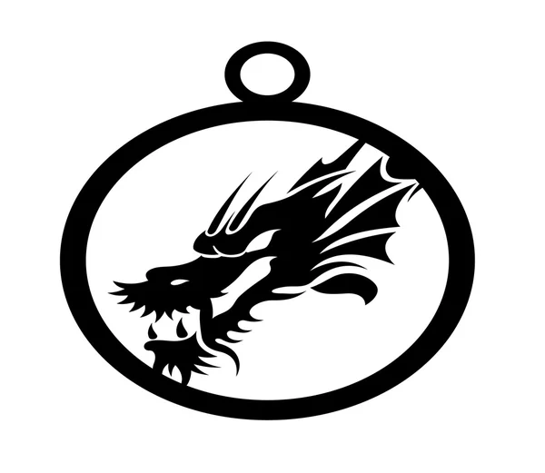 Dragon à tête — Image vectorielle