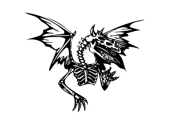 Skeleton dragon — Stock Vector