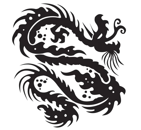 Черный дракон — стоковый вектор