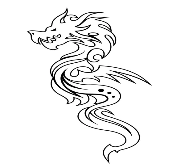 Dragon posing — Stock Vector