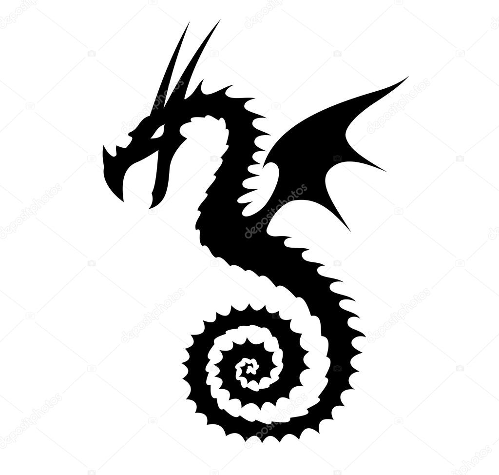 Download Silhouette dragon — Stock Vector © amino10 #58148645