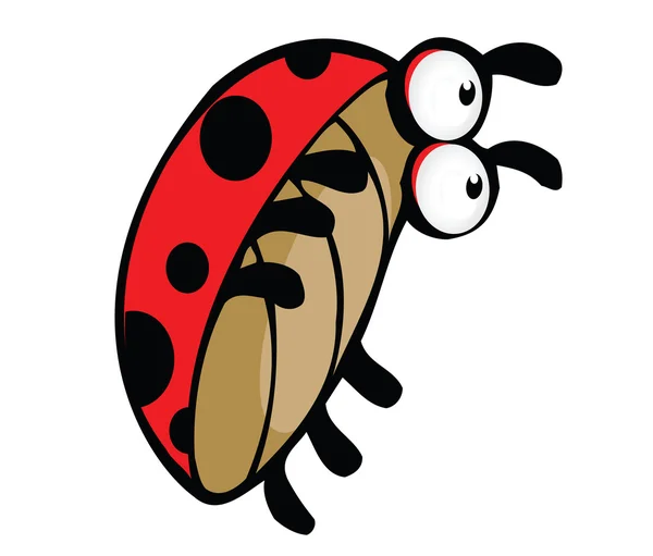 Roztomilý ladybug karikatura — Stockový vektor