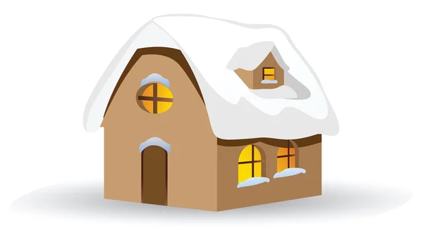 House in winter — Stock Vector