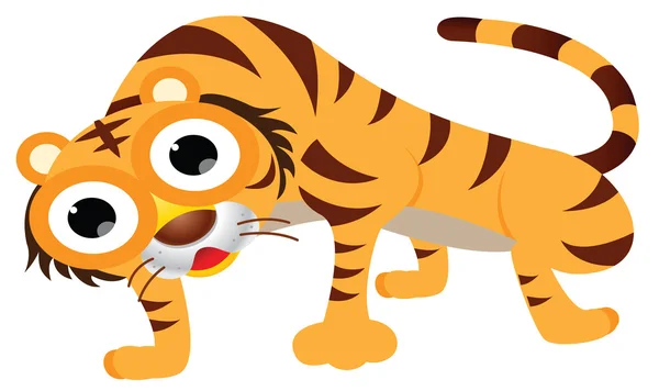 Söt tiger tecknad film — Stock vektor