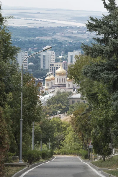 Pyatigorsk, Russia. Look through a haze on a cathedral of the Sa — Stock Photo, Image