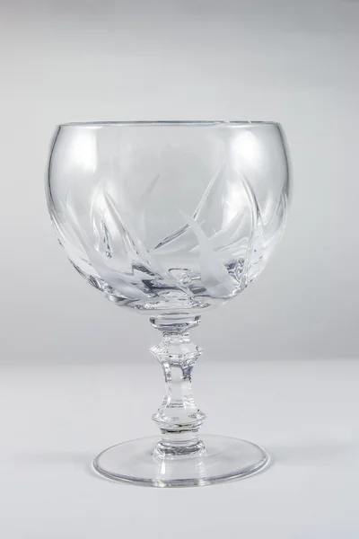 Lege crystal wijn glas — Stockfoto