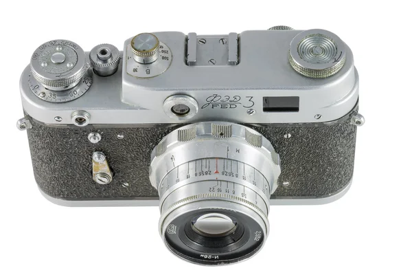 Old film camera FED-3 — Stock Photo, Image