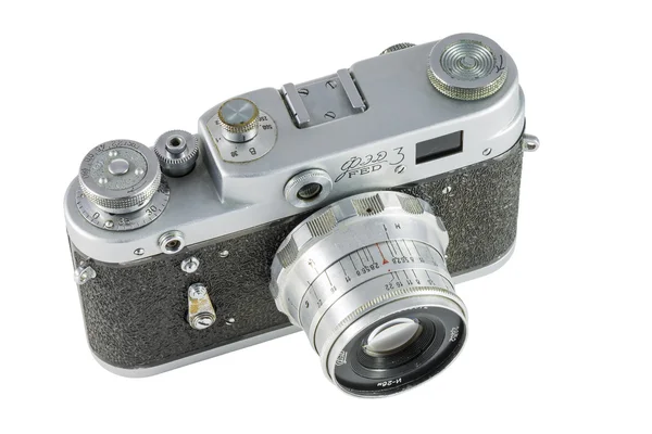 FED-3 - rangefinder camera, made in USSR in 1961 — Stock Photo, Image