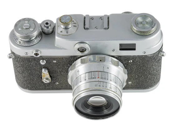 Obsolete film camera, top view — Stock Photo, Image