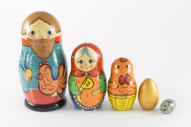 İç içe geçme bebek tavuk Ryaba hikayesine dayanan
