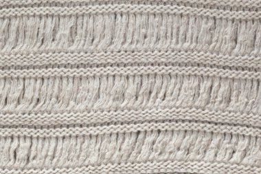 closeup krem örme yün kumaş