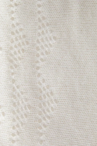 白色羊毛布与花纹 — 图库照片