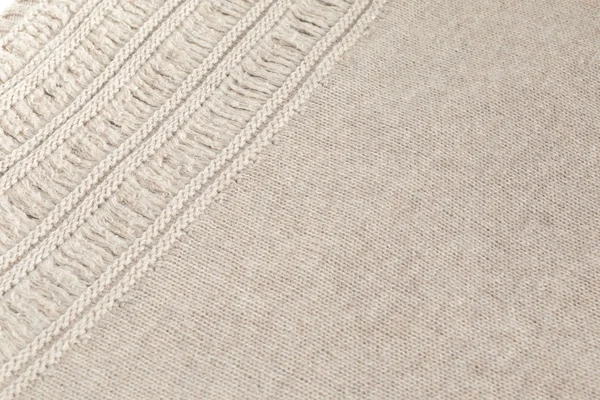 Tissu en laine crème avec un motif, fond — Photo