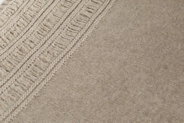 Tissu en laine crème avec un motif, fond — Photo