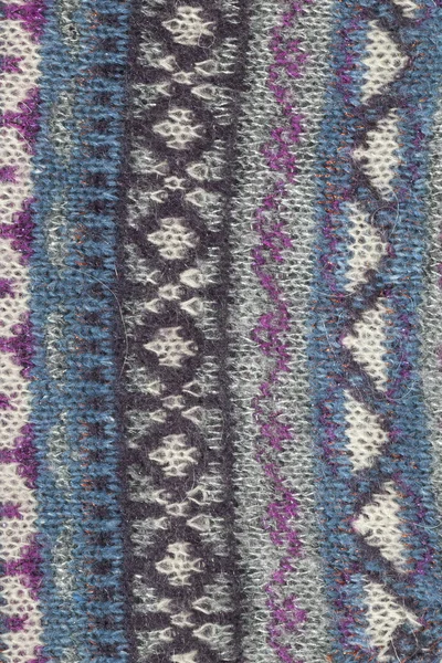 Padrão multicolorido em tecido de lã — Fotografia de Stock