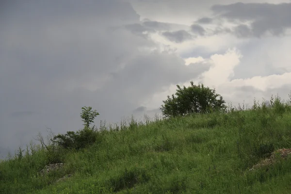 Heuvel in de regen — Stockfoto