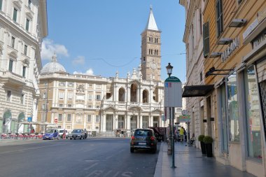 Basilica di Santa Maria Maggiore görünümünü. Roma, İtalya