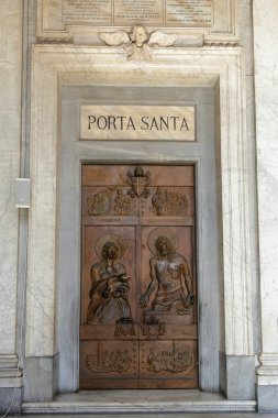 Basilica di Santa Maria Maggiore şehrindeki kutsal Gates. Roma, İtalya.