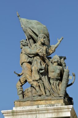 Details of Altar of the Fatherland in Rome, Italy