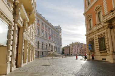 Street in Rome at sunset