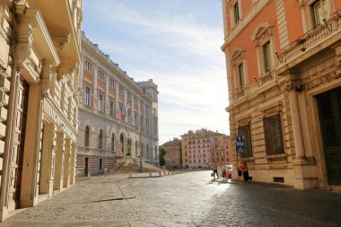 Street in Rome at sunset