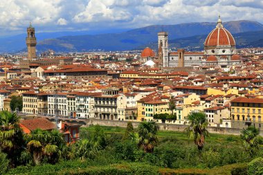 View on Florence city from the Piazzale Michelangelo in Italy