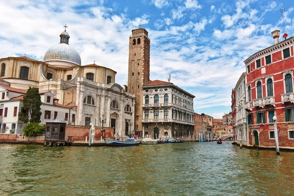 Vista al Canale di Cannaregio desde el Gran Canal de Venecia — Foto de Stock