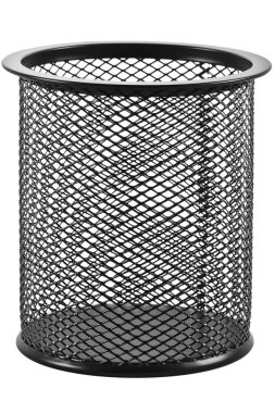 Beyaz bir arka plan üzerinde boş çöp kutusu