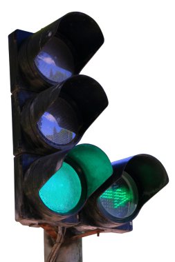 LED ampul beyaz bir arka plan üzerinde izole